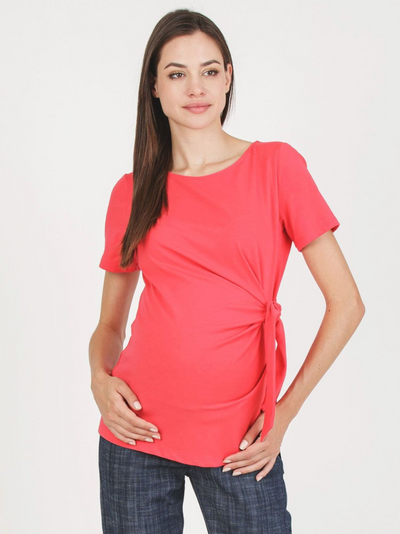 Karen Coral Bow zwangerschaps-T-shirt
