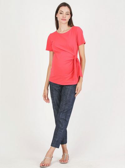 Karen Coral Bow zwangerschaps-T-shirt