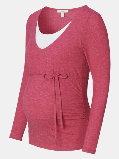 Berry soft maternity and nursing blouse