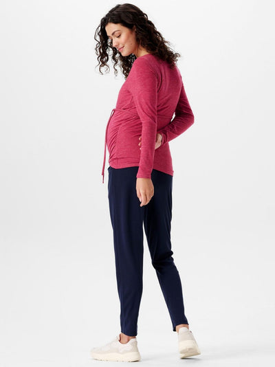 Berry soft maternity and nursing blouse