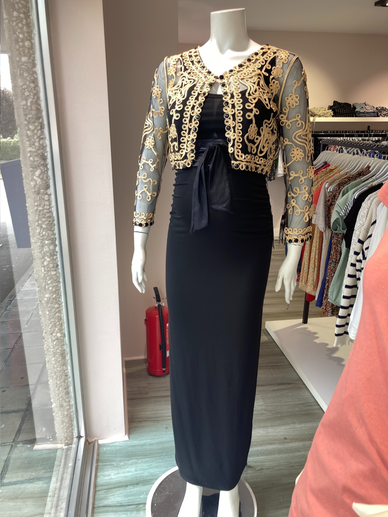 Baroque pearl maternity bolero