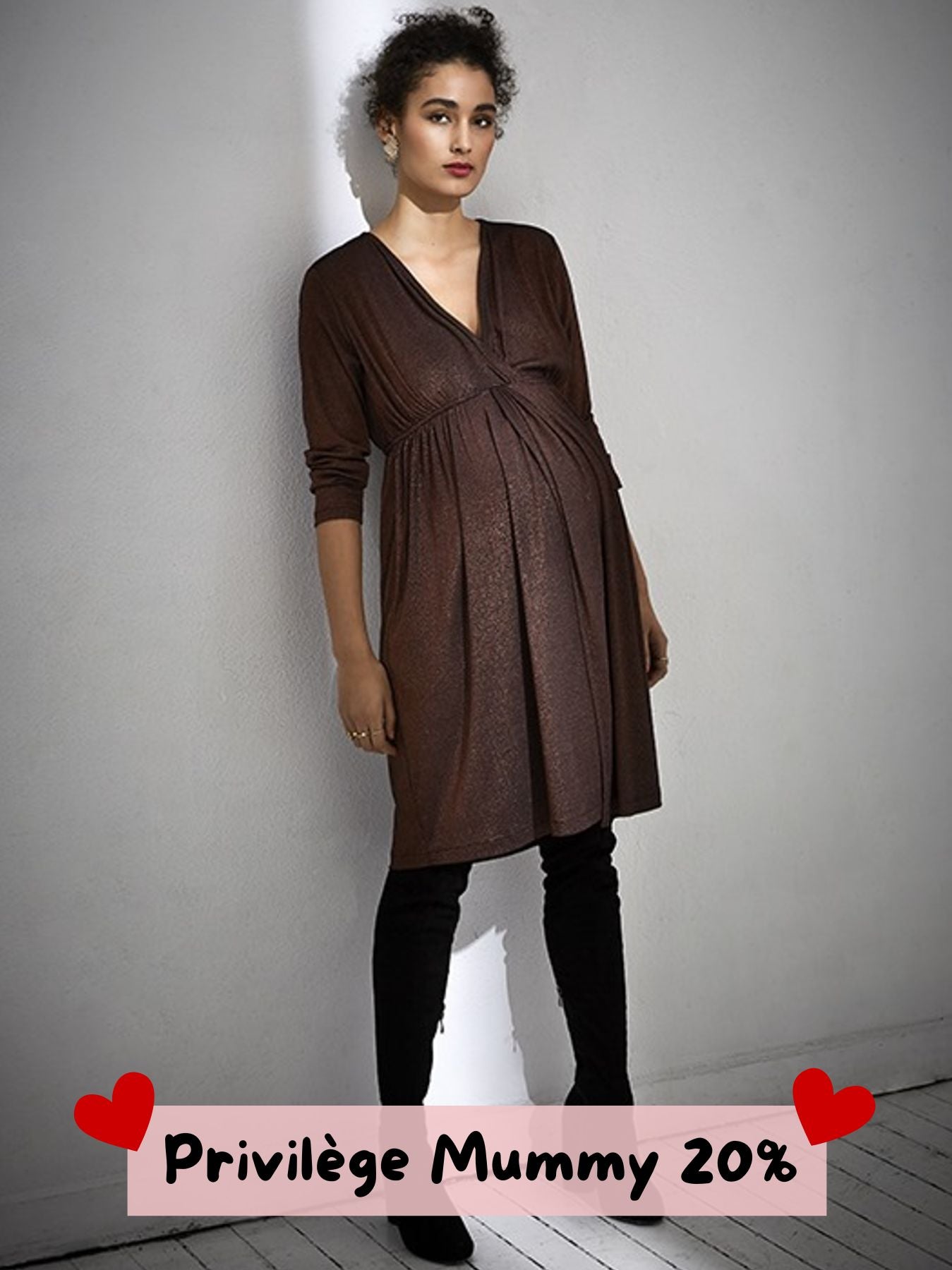 Robe de fêtes pailletée brique