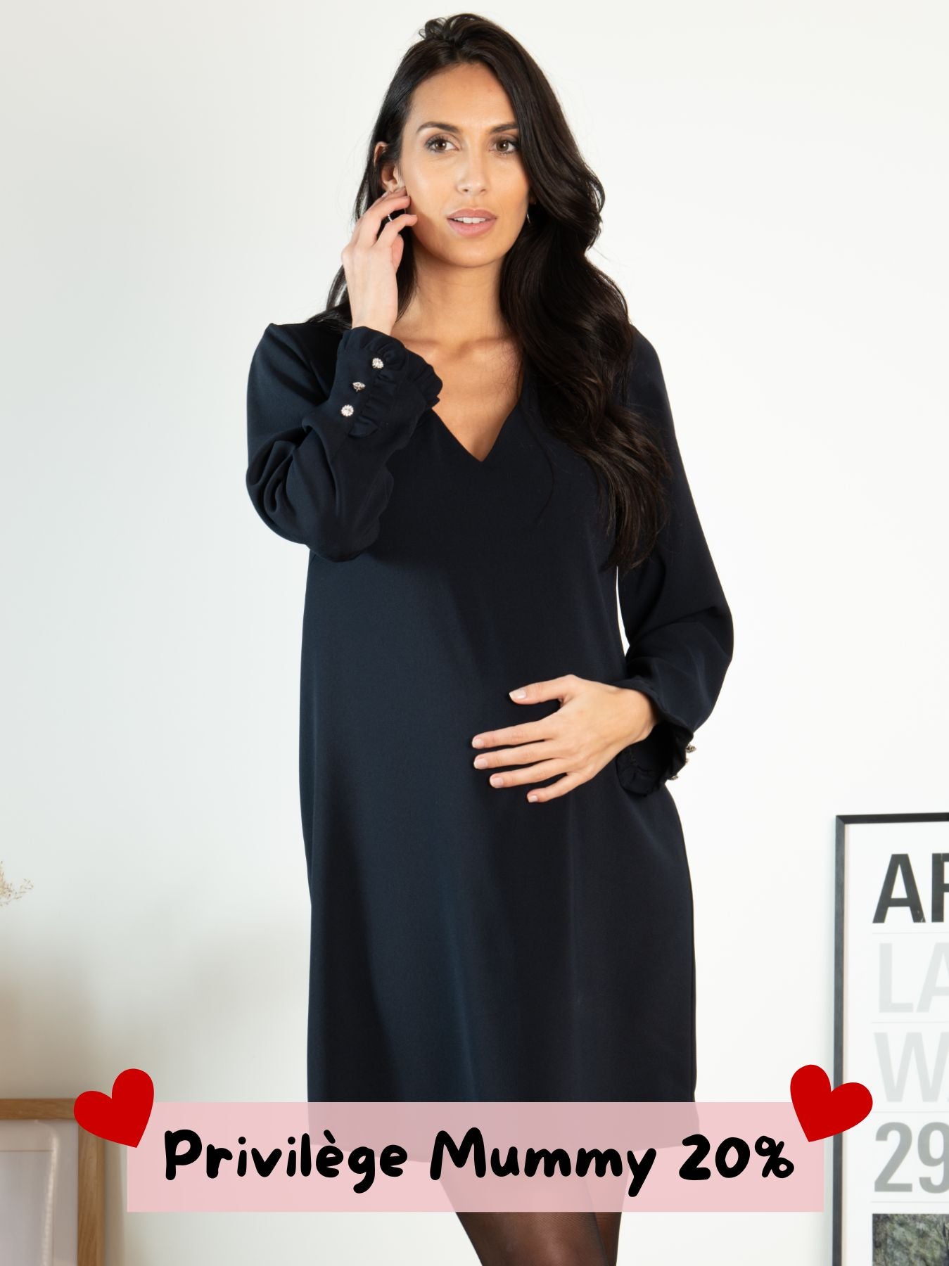 Robe de maternité Céleste Saphir