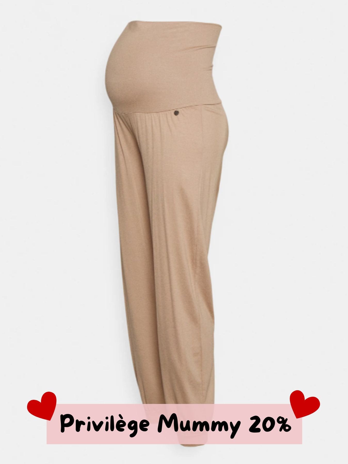 Pantalon relax de grossesse Nude
