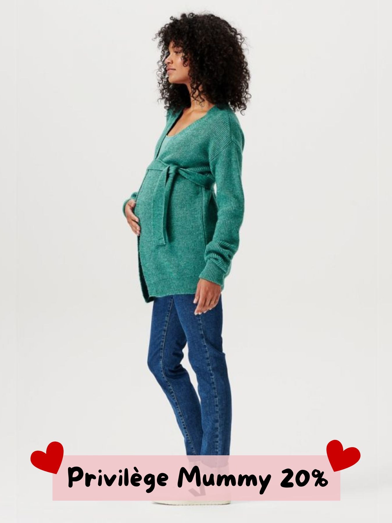 Gilet de grossesse chaud vert