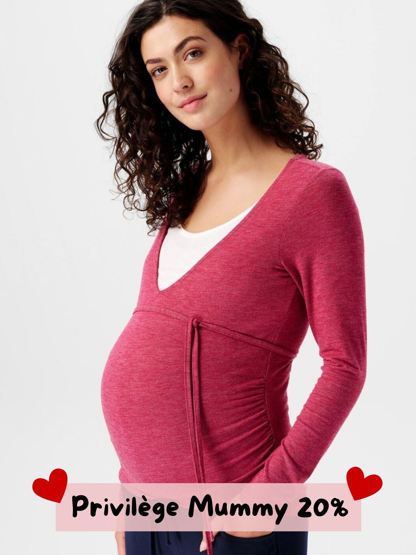 Blouse grossesse et allaitement douce Berry