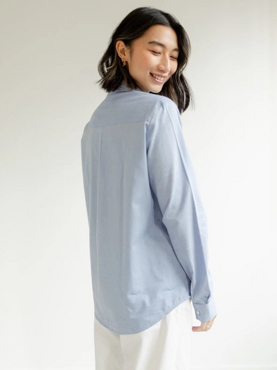 Chemise d’allaitement Oxford Bleu Ciel
