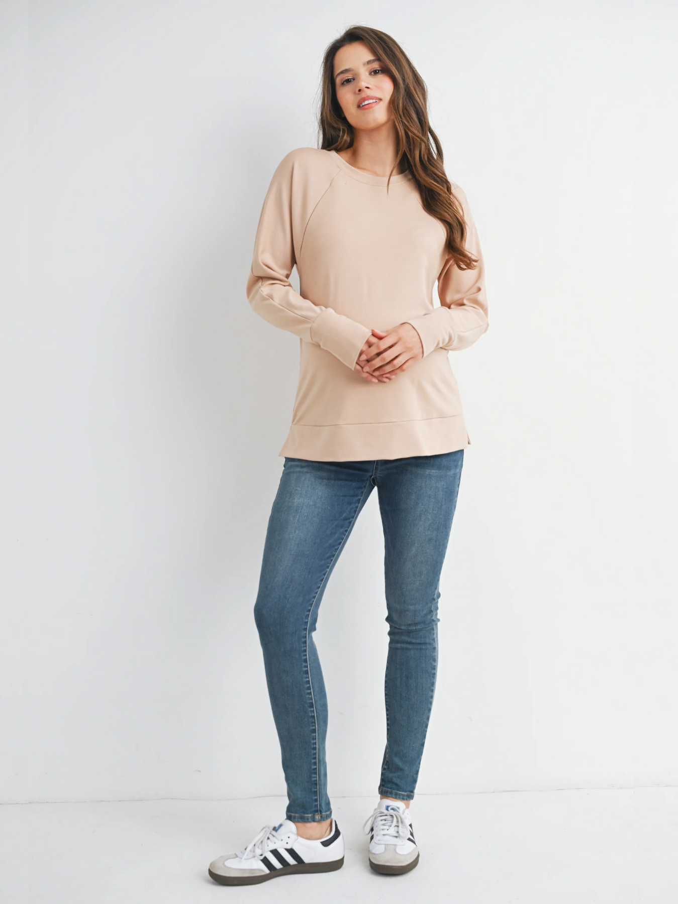Sweat de grossesse avec fermetures éclairs latérales