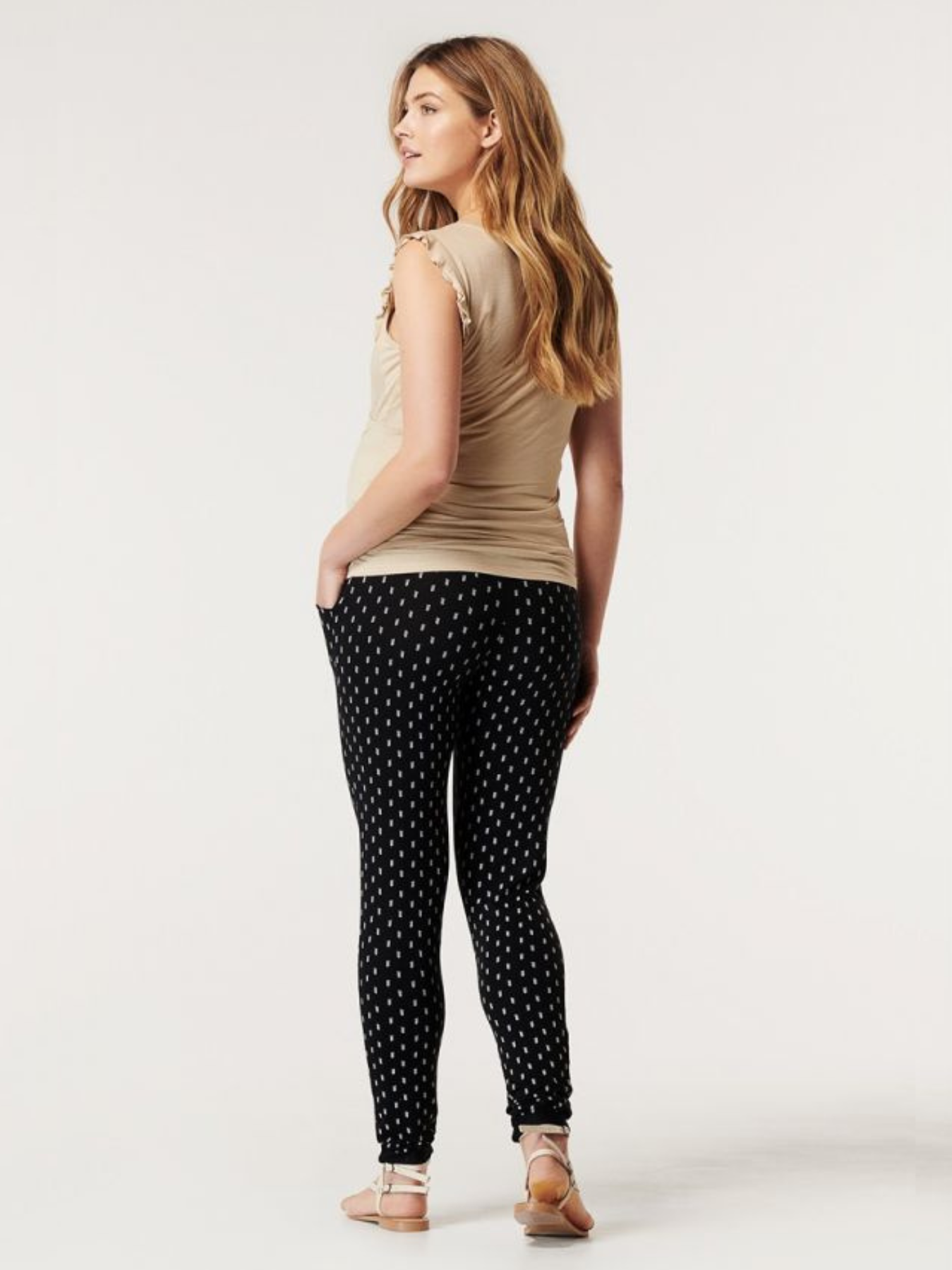 Pantalon casual de grossesse à motifs