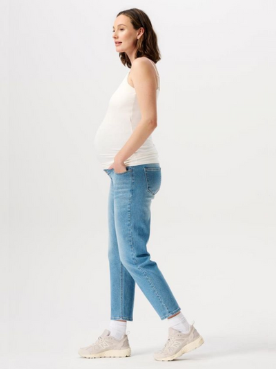 Mama zwangerschapsjeans van lichtblauw denim