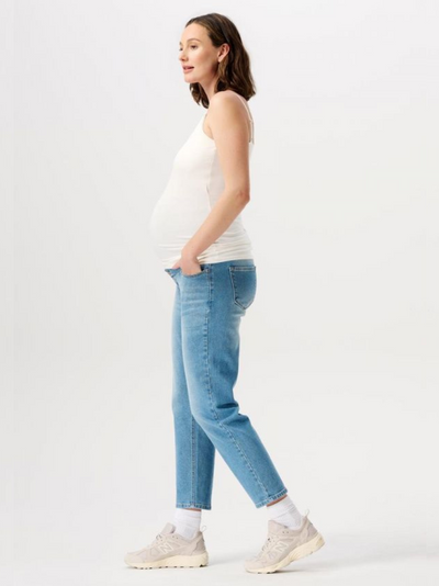 Jeans de grossesse mum en denim bleu clair