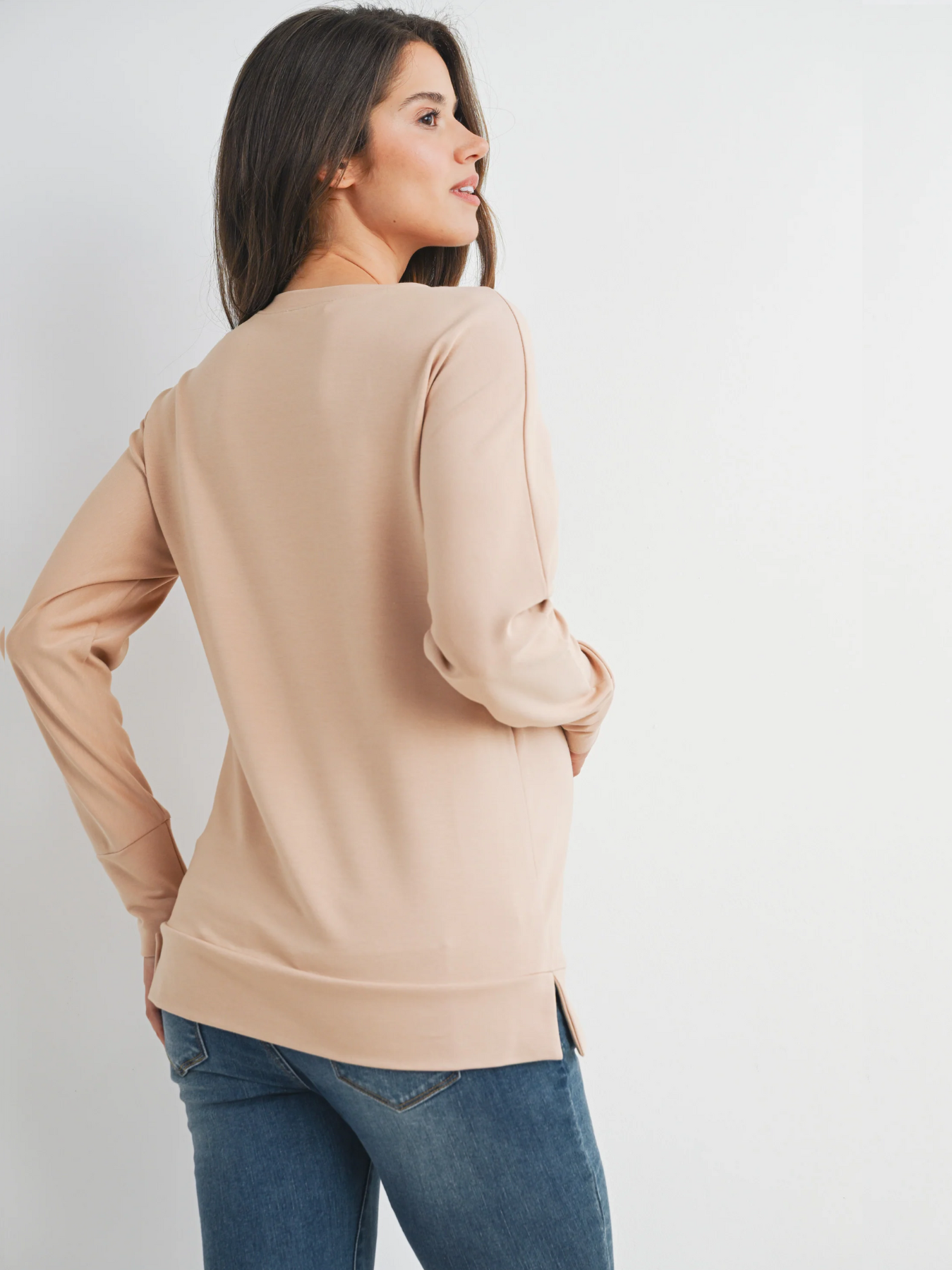 Sweat de grossesse avec fermetures éclairs latérales