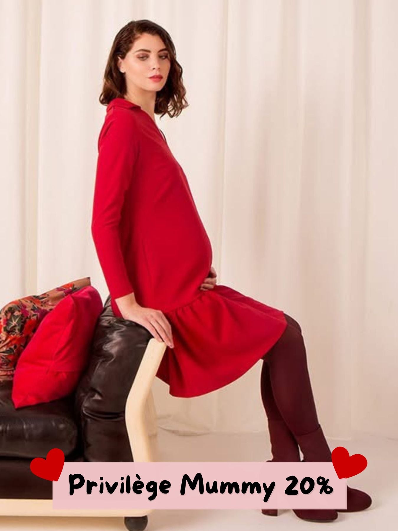 Robe de grossesse chaperon rouge