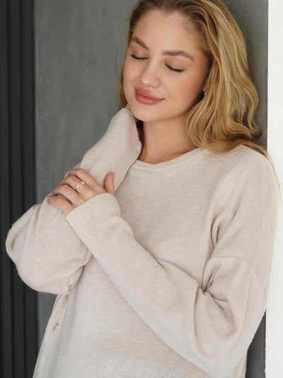 Pull de maternité doux Beige