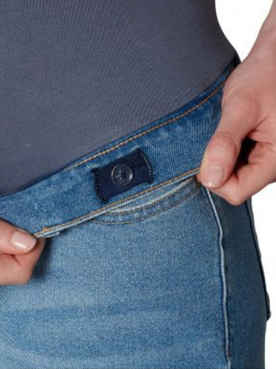 Mama zwangerschapsjeans van lichtblauw denim