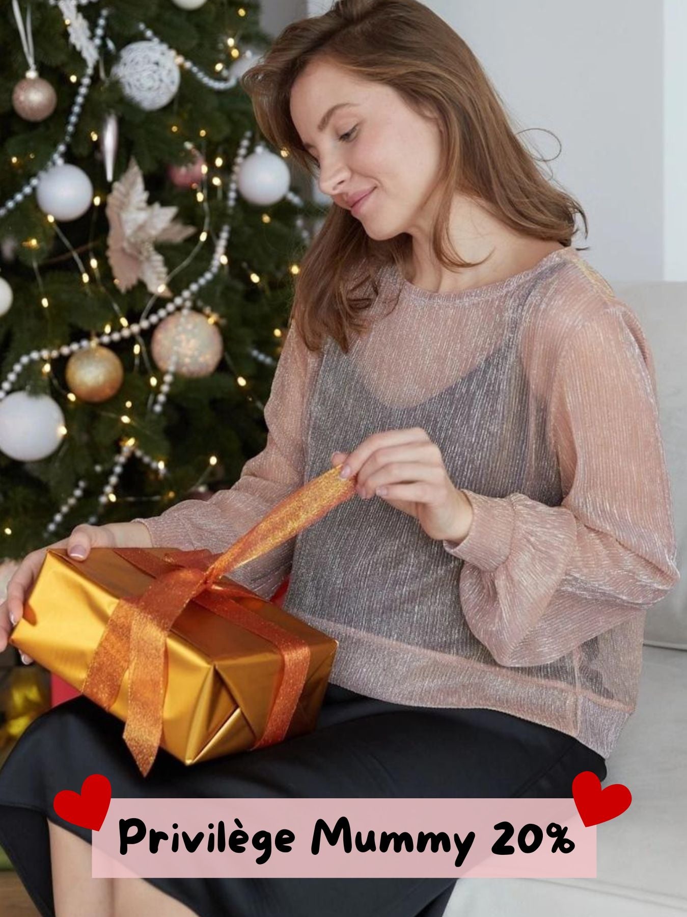 Blouse courte de grossesse festive