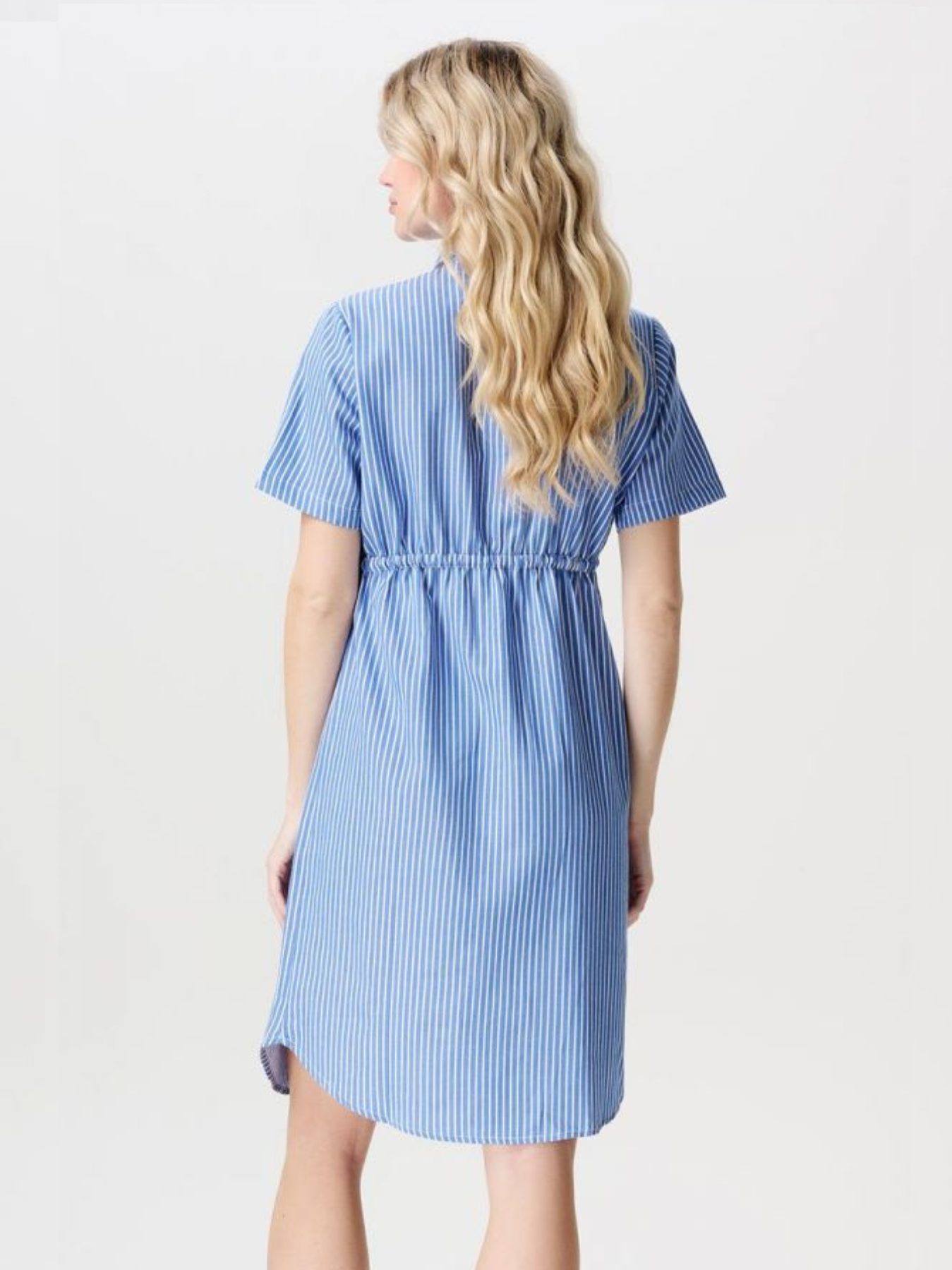 Striped cotton shirt dress