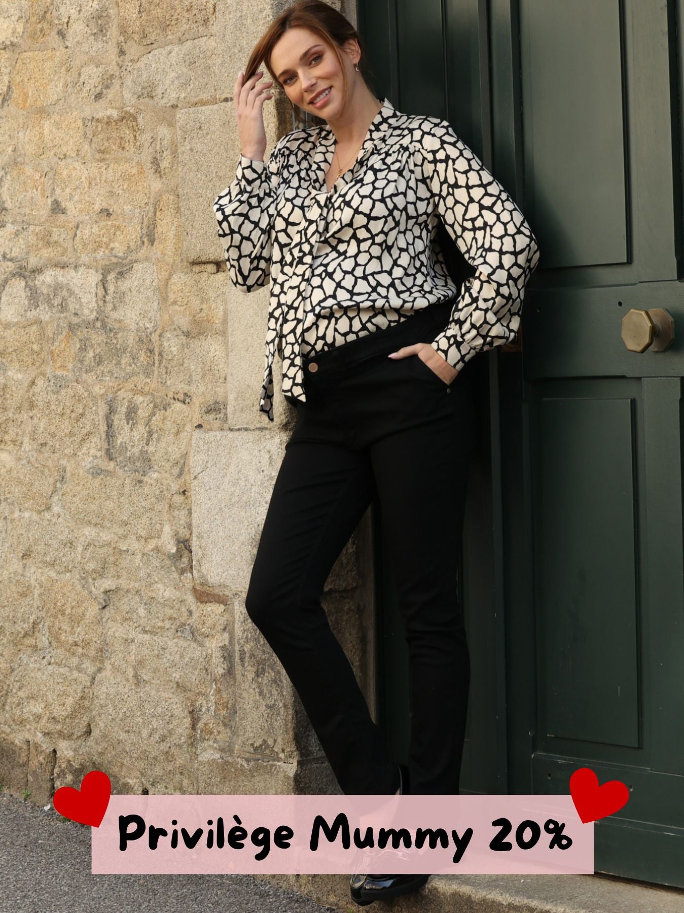 Jeans de grossesse slim Sharon Noir