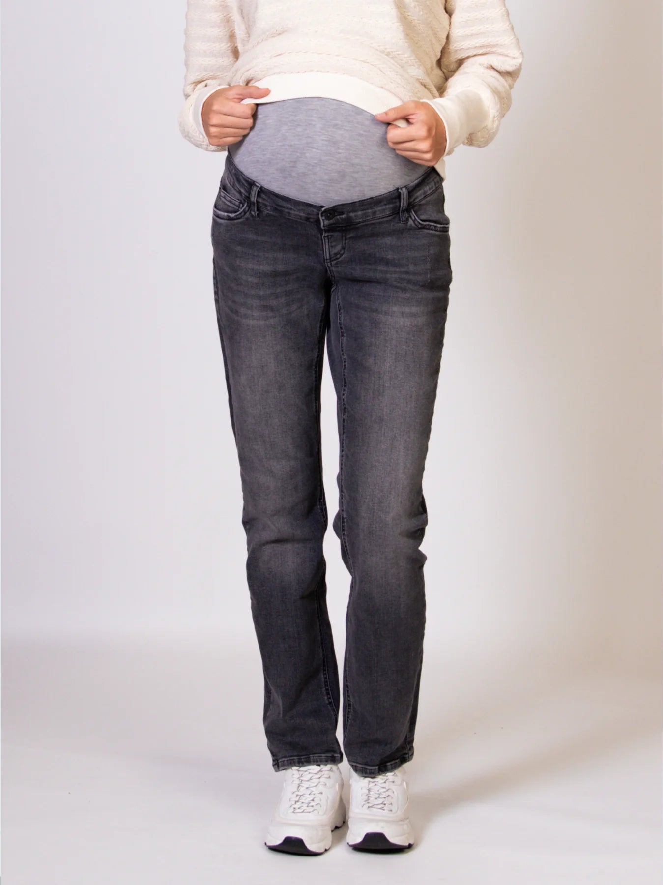 Jeans de grossesse Norah en denim Gris