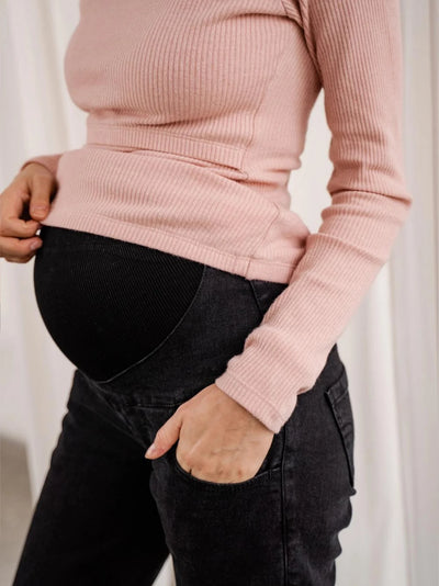 Jeans de grossesse Mom Noir