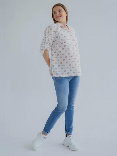 Smalle zwangerschapsjeans van stretchdenim