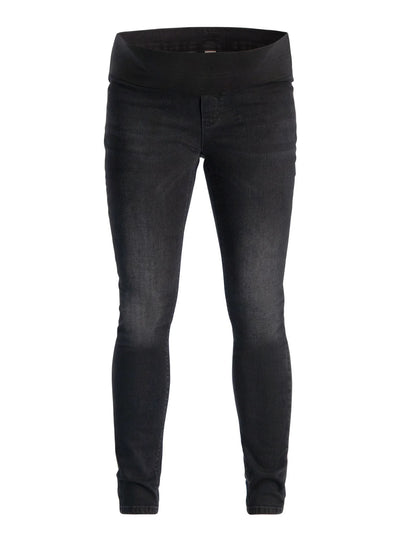 Jegging de grossesse en denim noir délavé