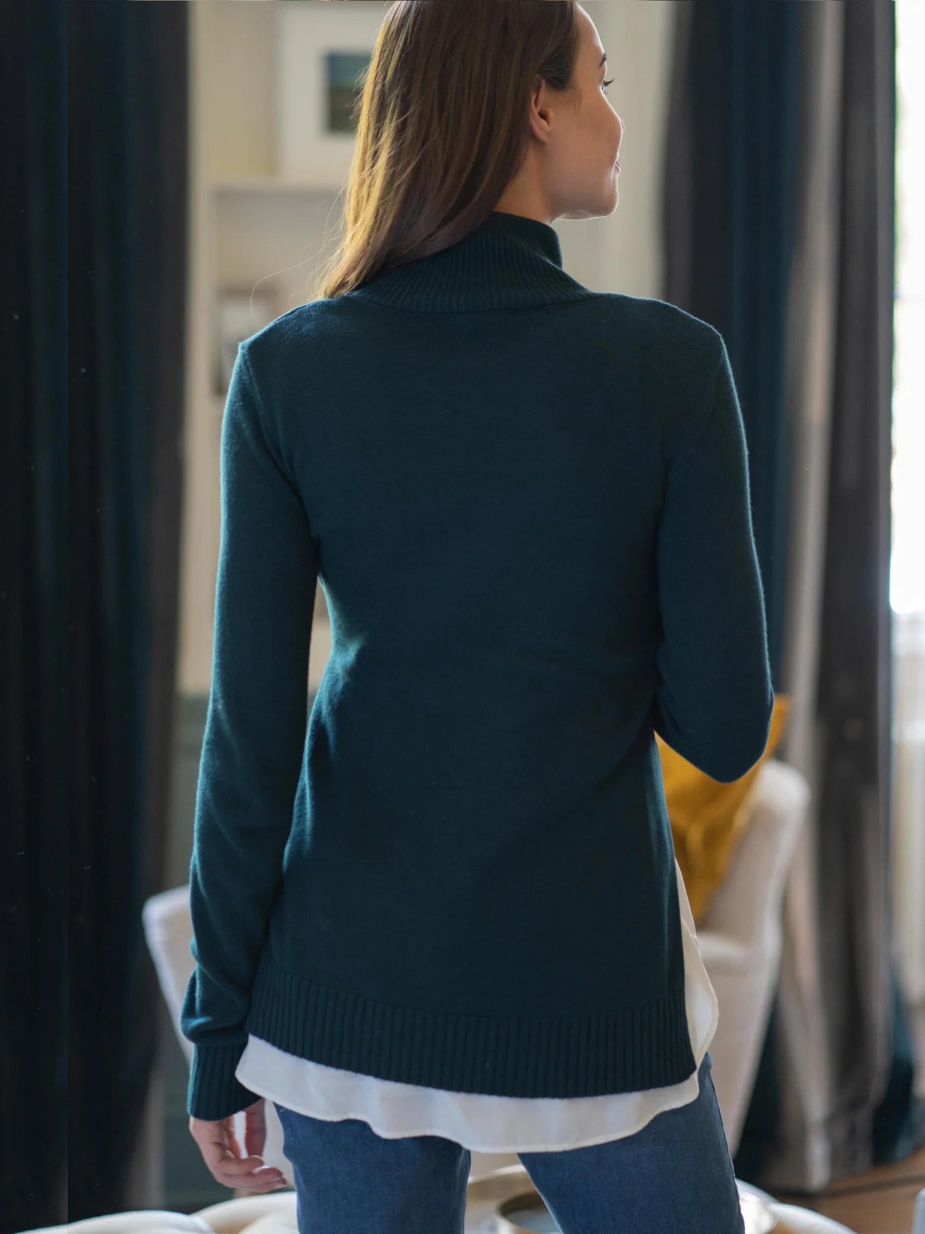 Pull/chemise de maternité Vert Sapin