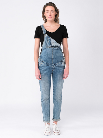 Lichte denim zwangerschapsoverall