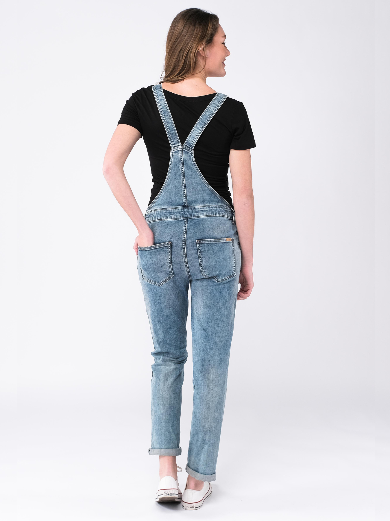 Salopette de grossesse en denim clair