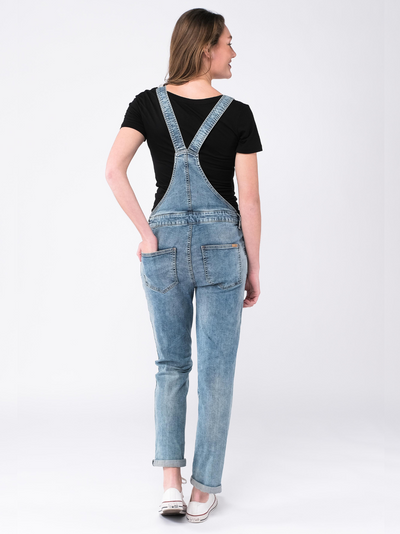 Salopette de grossesse en denim clair