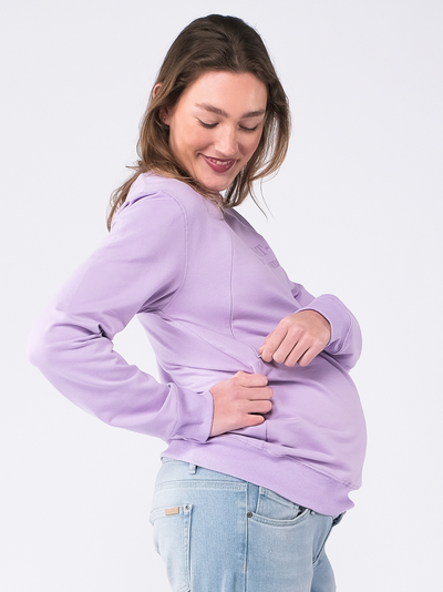 Sweater de maternité 'The best' Lila