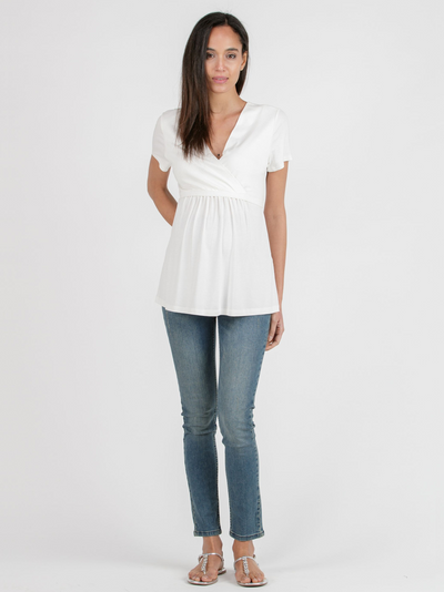 T-shirt croisé grossesse et allaitement Margherita