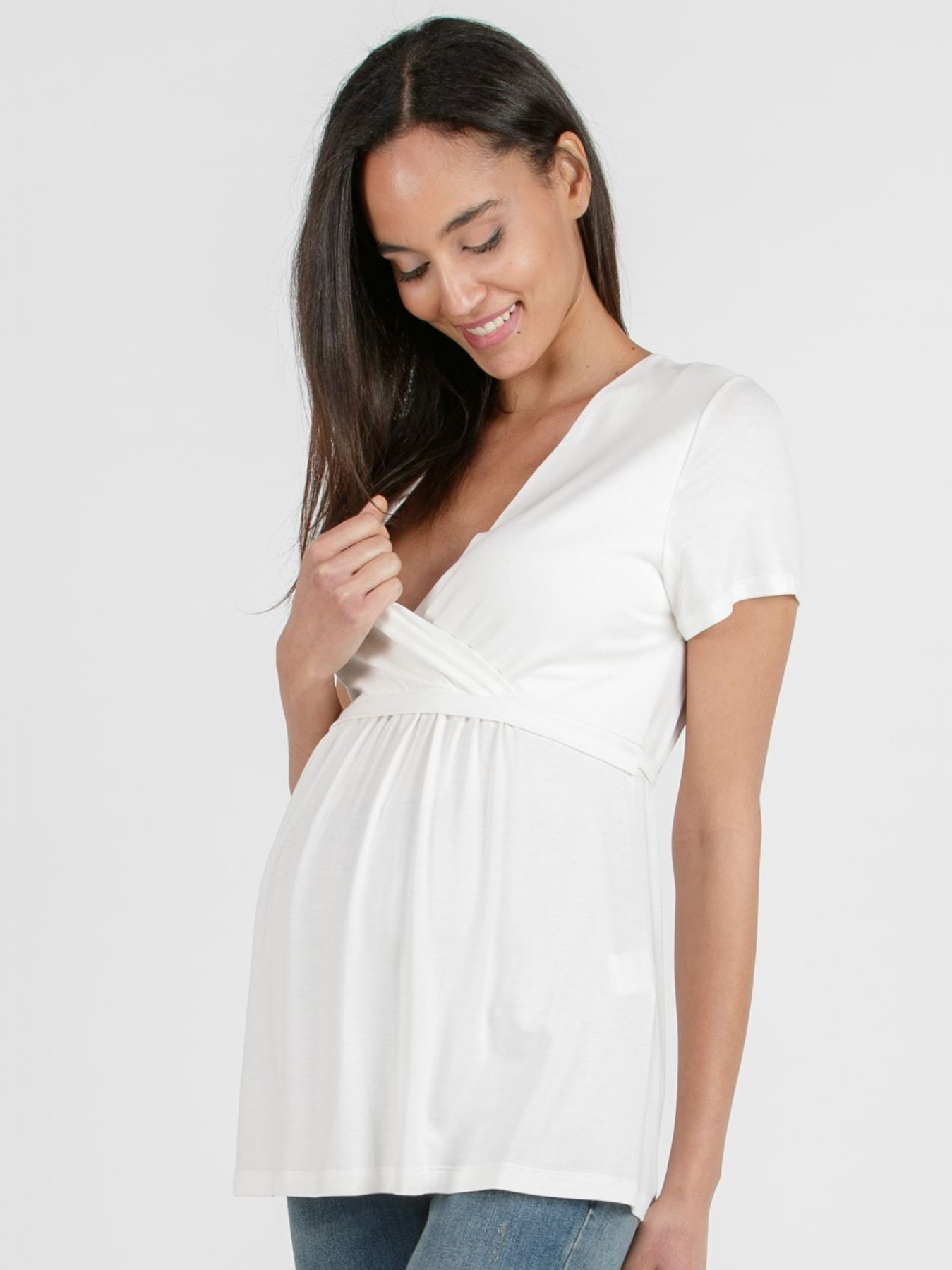 T-shirt croisé grossesse et allaitement Margherita