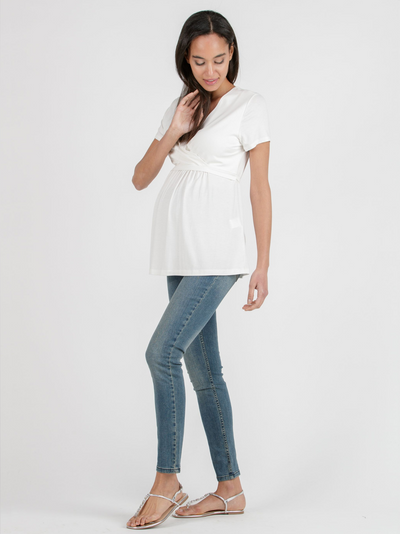 T-shirt croisé grossesse et allaitement Margherita