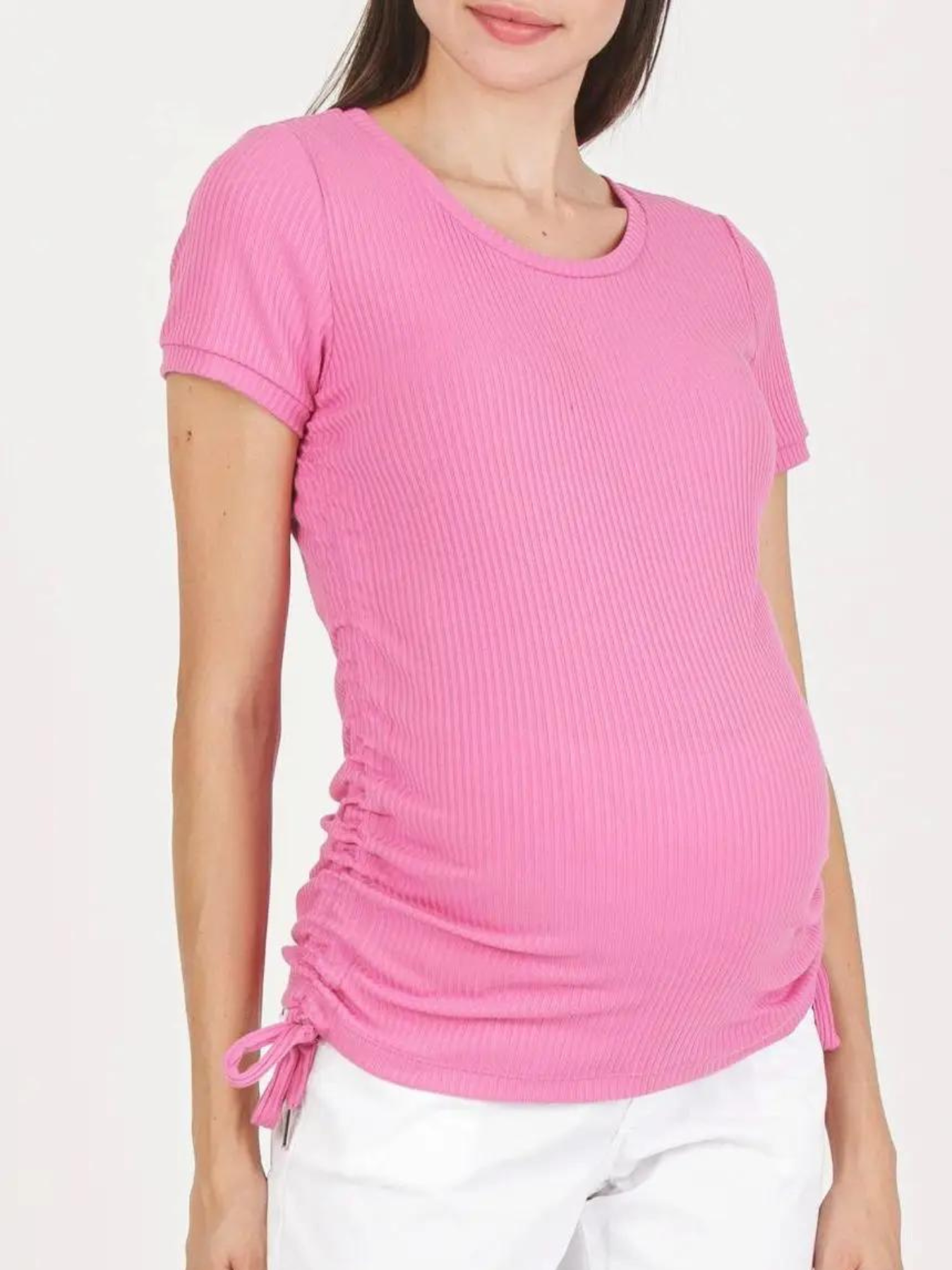 T-shirt côtelé de grossesse Giulia Rose Barbie