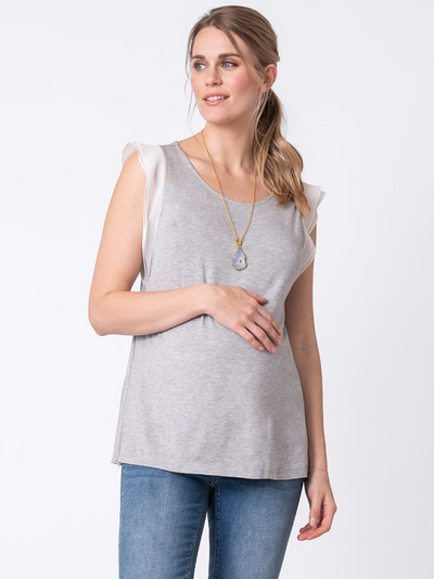 T-shirt grossesse et allaitement zip côté