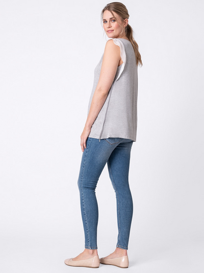 T-shirt grossesse et allaitement zip côté