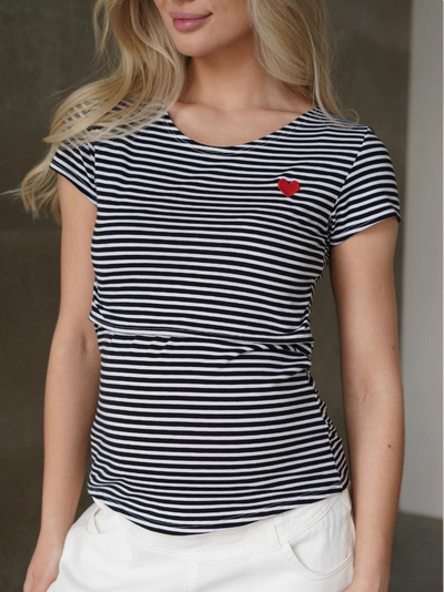 Black Marine Love Maternity T-shirt