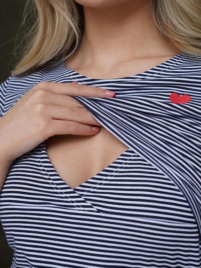 T-shirt de grossesse Amour marin Navy