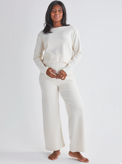 Grijze geribbelde zwangerschapsset