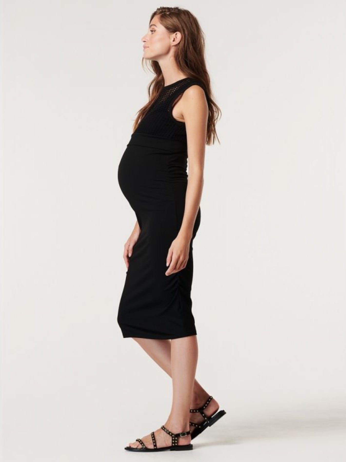 Trendy black maternity dress