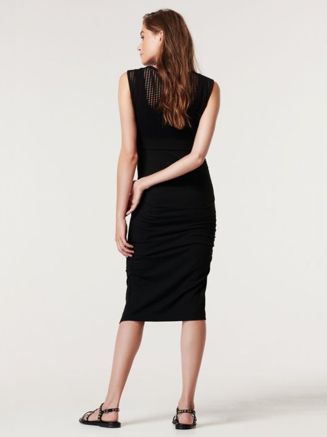 Trendy black maternity dress