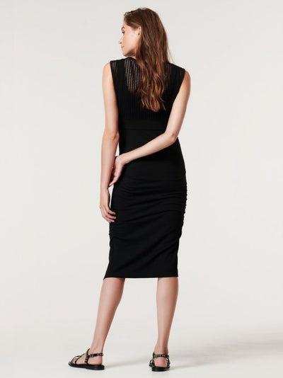 Trendy black maternity dress