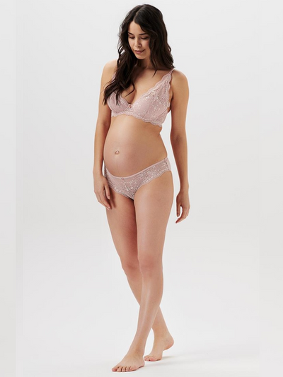 Slip brésilien en dentelle Fauve Mauve