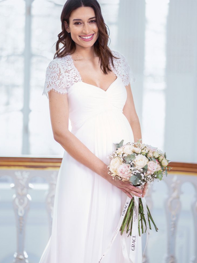 Wedding dress for future mother 
