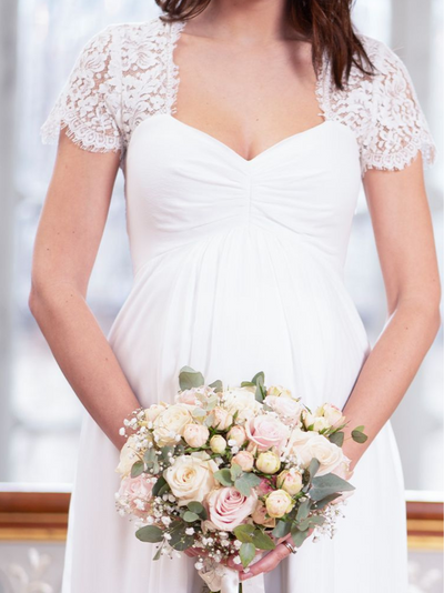 Wedding dress for future mother 
