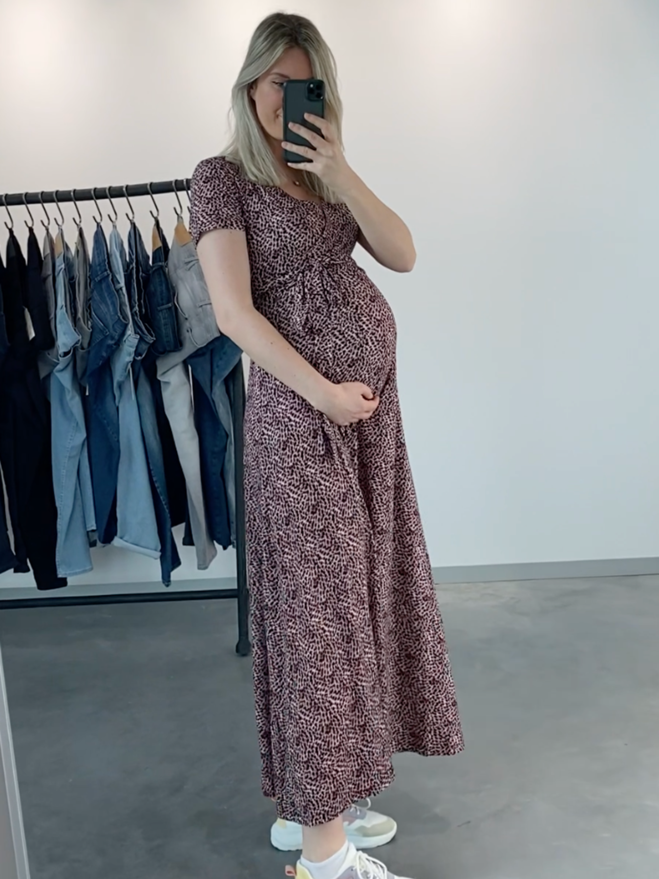 Robe longue imprimé animal