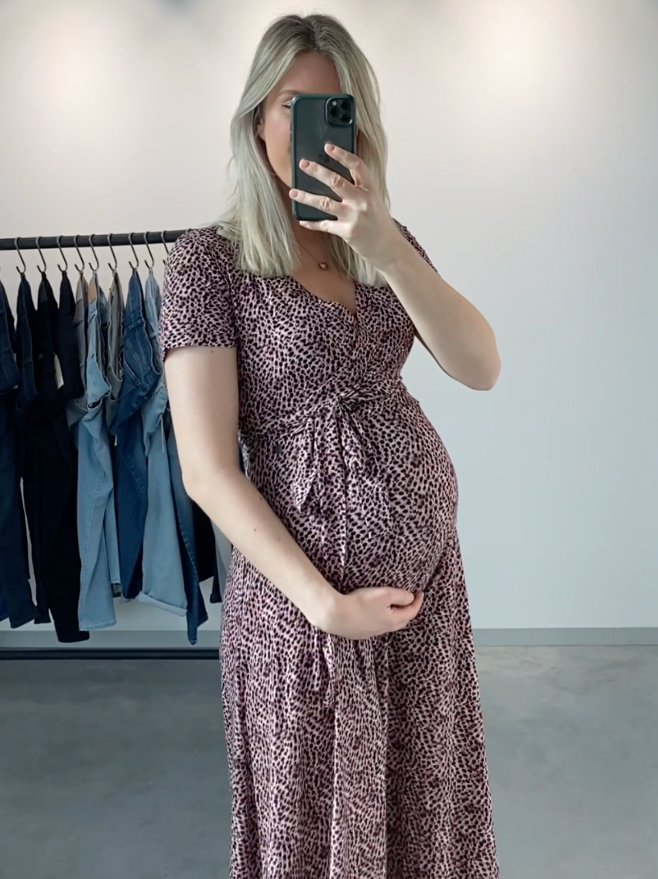 Robe longue imprimé animal
