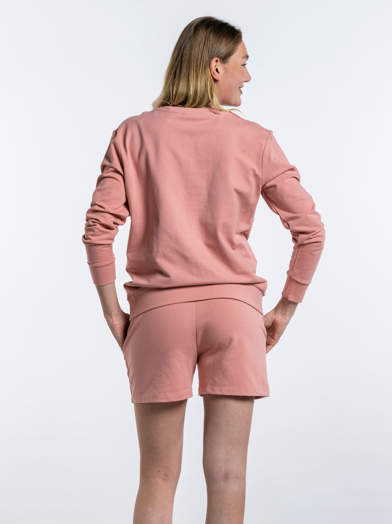Sweat de maternité à pressions Rose