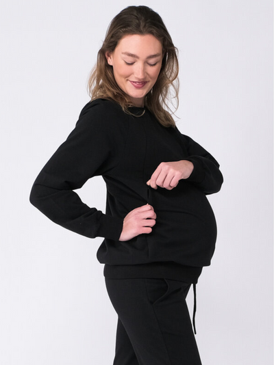 Sweater de maternité Noir